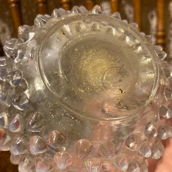 Fenton Opalescent Moonstone Hobnail Glass Perfume Bottle - Vintage, Eclectic - Picture 8 of 14